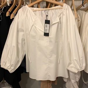 White puffy/balloon sleeve Shona Joy blouse